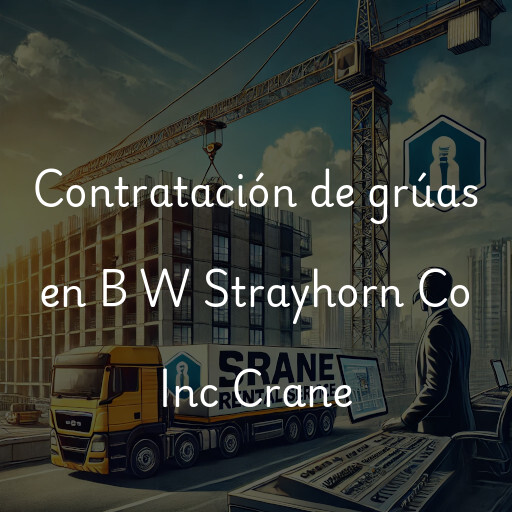 Contratación de grúas en B W Strayhorn Co Inc Crane
