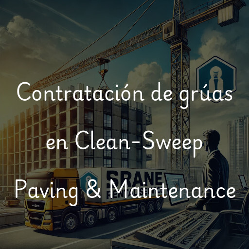 Contratación de grúas en Clean-Sweep Paving & Maintenance