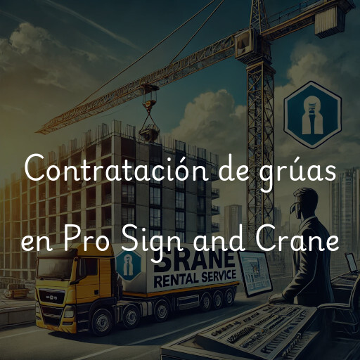 Contratación de grúas en Pro Sign and Crane