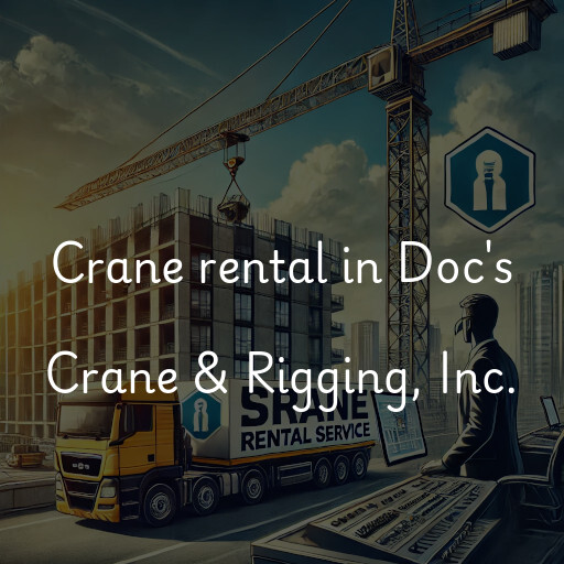 Crane rental in Doc's Crane & Rigging, Inc.