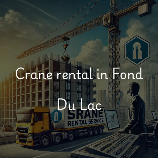 Crane rental in Fond Du Lac
