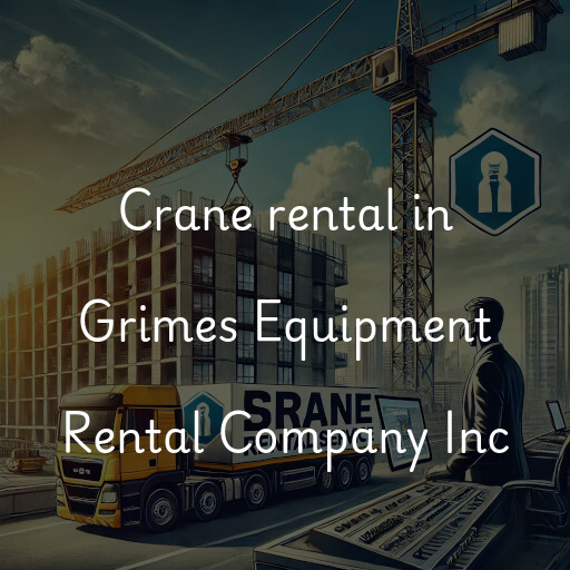 Crane rental in Grimes Equipment Rental Company Inc