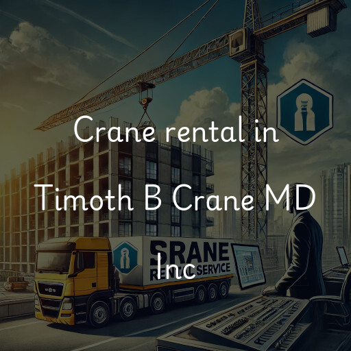 Crane rental in Timoth B Crane MD Inc